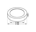 Applique / Plafonnier Led Moon 145 - Rond - 8W - 520lm - 3000K° - Ø14,5cm - IP54 - Noir - Uni-bright