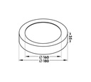 Applique / Plafonnier Led Moon 180 - avec détecteur - Rond - 14W - 940lm - 3000K° - Ø18cm - IP54 - Noir - Uni-bright