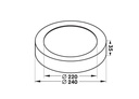 Applique / Plafonnier Led Moon 240 - avec détecteur - Rond - 18W - 1275lm - 3000K° - Ø24cm - IP54 - Blanc - Uni-bright