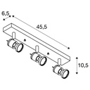 Applique / Plafonnier Asto 3 - GU10 - Alu brossé - IP20 - SLV