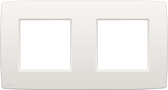 Plaque double horizontale - Entraxe 71mm - Original White - Niko