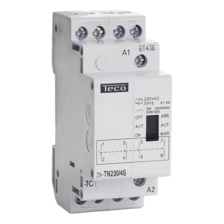 Contacteur jour/nuit - 4NO - 20A - 230V - Teco