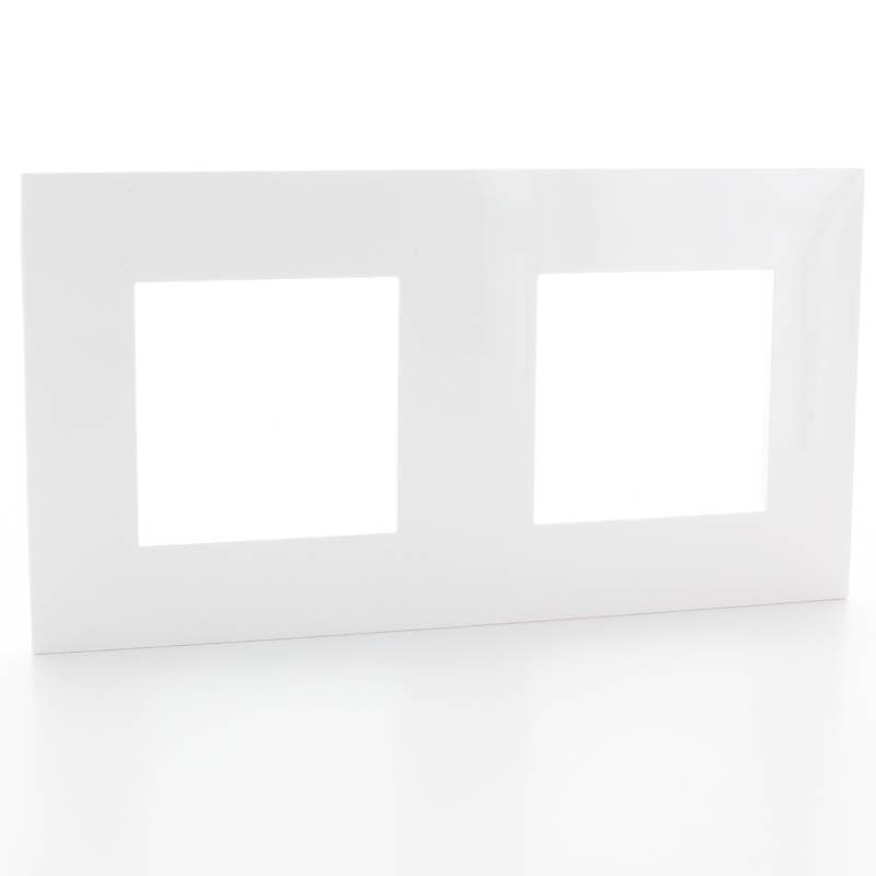 Plaque double horizontale - Entraxe 71mm - Valena Next - Blanc - Legrand