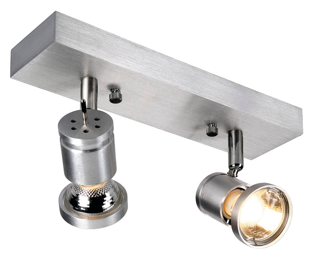 Applique / Plafonnier Asto 2 - GU10 - Alu brossé - IP20 - SLV