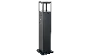 Borne Fagernes - 80cm - Led intégrée - 9W 2700K 270lm- IP44 - 230V - Avec détecteur - Noir - SG Lighting