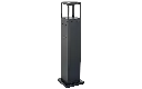 Borne Fagernes - 80cm - Led intégrée - 9W 2700K 270lm- IP44 - 230V - Avec prise - Noir - SG Lighting 