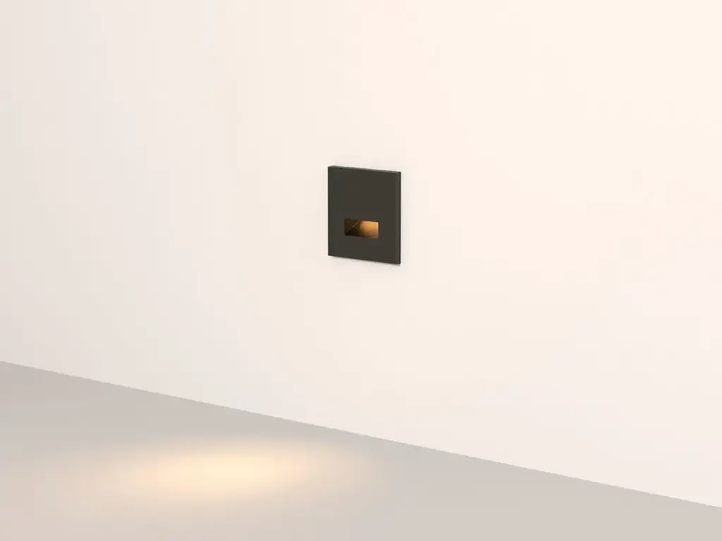 Spot de balisage intérieur Fonda Square - Noir - Encastrable - LED 0,8W 3000k° - TAL