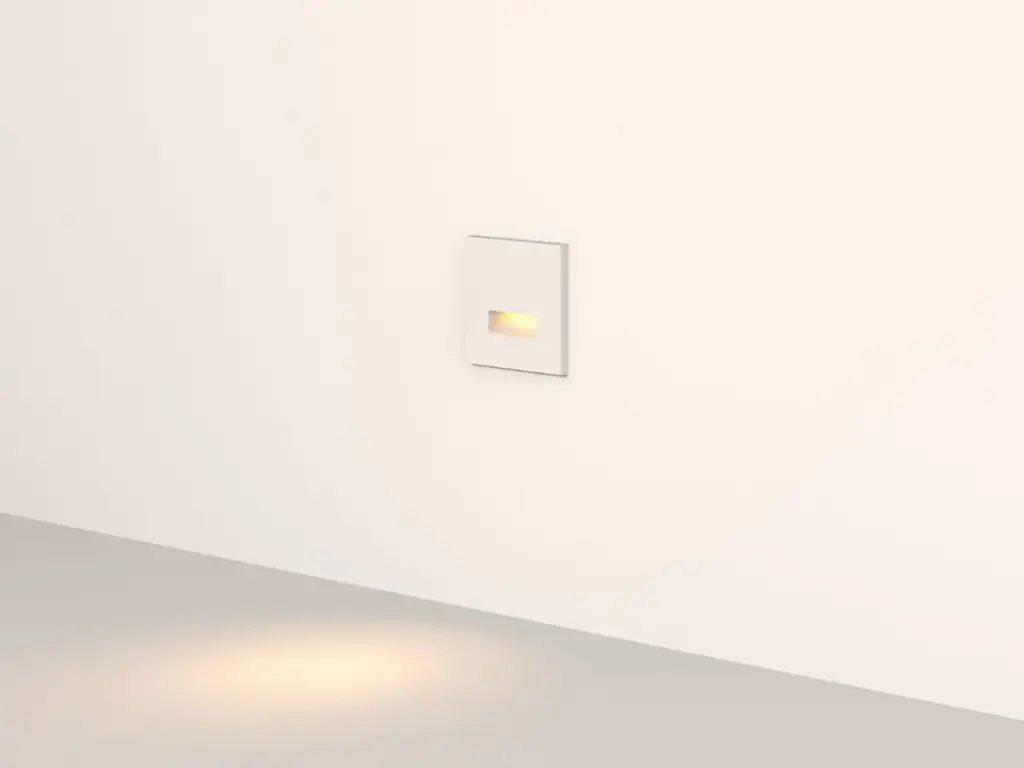 Spot de balisage intérieur Fonda Square - Blanc - Encastrable - LED 0,8W 3000k° - TAL