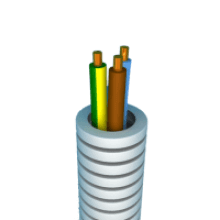 [FX3G6-ECA-D20-R50] Tube annelé précâblé VOB 3G6mm² - Ø20mm - Rouleau 50 mètres