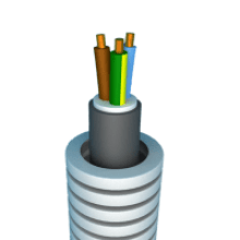 [FXXVB3G2.5-CCA-D20] Tube annelé précâblé avec câble XVB 3G2,5mm - Ø20mm - Rouleau 100 mètres