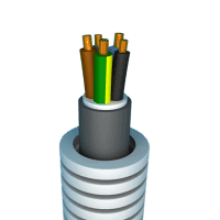 [FXXVB5G2.5-CCA-D20] Tube annelé précâblé avec câble XVB 5G2,5mm² - Ø20mm - Rouleau 100 mètres