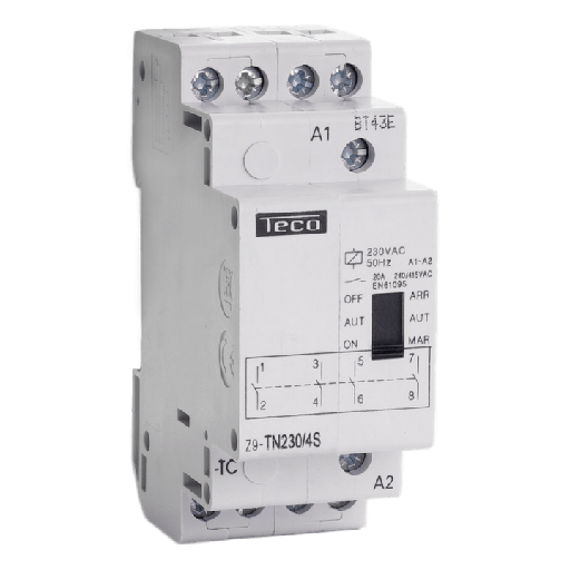 [TECZ9TN2304S] Contacteur jour/nuit - 4NO - 20A - 230V - Teco