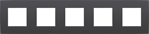 [NIK133-76005] Plaque quintuple - Entraxe 71mm - Intense Anthracite - Niko
