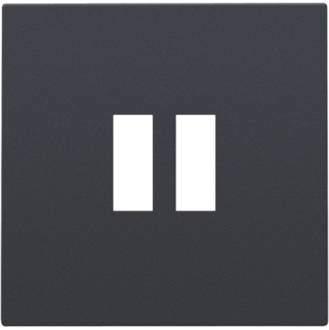 [NIK122-68001] Enjoliveur pour chargeur USB - Double - Anthracite - Niko