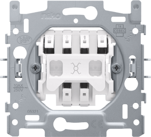 [NIK170-01705] Socle interrupteur inverseur 10A - Quick connect - Niko