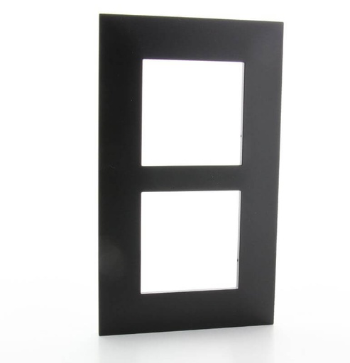 [LEG741158] Plaque double verticale - Entraxe 57mm - Valena Next - Noir - Legrand