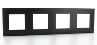 [LEG741154] Plaque quadruple horizontale - Entraxe 71mm - Valena Next - Noir - Legrand