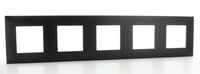 [LEG741155] Plaque quintuple horizontale - Entraxe 71mm - Valena Next - Noir - Legrand