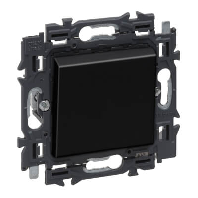 [LEG741754] Interrupteur unipolaire 10A - Connection rapide - Valena Next - Noir - Legrand