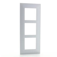 [LEG741139] Plaque triple verticale - Entraxe 57mm - Valena Next - Alu - Legrand