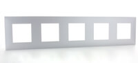 [LEG741135] Plaque quintuple horizontale - Entraxe 71mm - Valena Next - Alu - Legrand