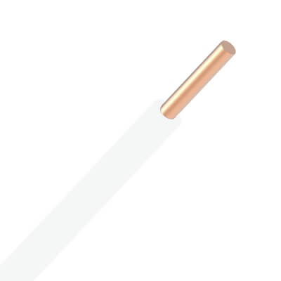 [H07VU2.5B-ECA-R100] Fil VOB rigide 2,5mm² - Blanc - Rouleau de 100 mètres