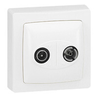 [LEG086045] Prise TV/FM Oteo Monobloc - Blanc - Legrand