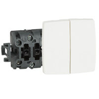 [LEG086120] Interrupteur double 2 directions Oteo - 10A - Composable - Blanc - Legrand