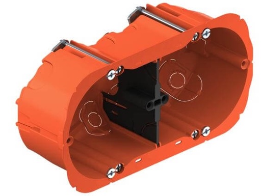 [HEL5012] Boîtier double (hor./vert.) pour cloison creuse H.47mm Helia O-range