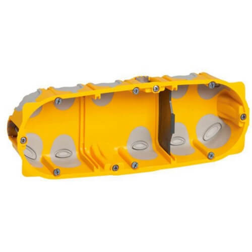 [LEG080023] Boîtier triple étanche (hor./vert.) pour cloison creuse H.40mm Legrand Batibox Energy