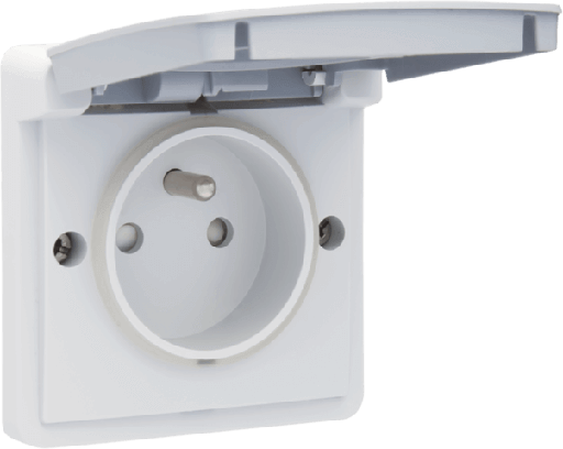 [NIK700-36605] Prise mono Hydro 2P+T - Quick Connect - Gris - IP55 16A - 250V - Niko