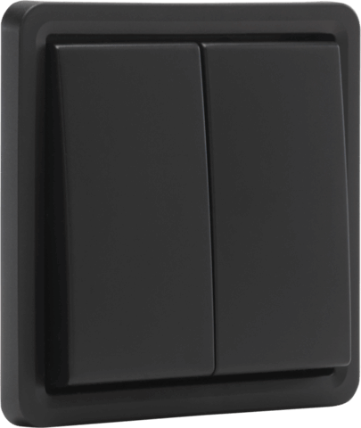 [NIK761-35005] Double bouton poussoir Hydro - Quick Connect - Noir - IP55 -10A - 250V - Niko