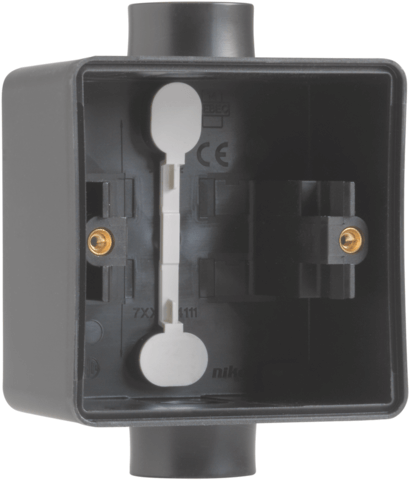 [NIK761-84111] Boîte simple 2 entrées (1 haut / 1 bas) M20 Hydro - Noir - IP55 - Niko