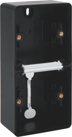 [NIK761-83201] Boîte double verticale 2 entrées (1 haut / 1 bas) à membranes Hydro - Noir - IP55 - Niko
