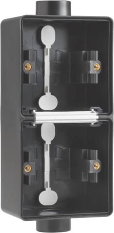 [NIK761-84211] Boîte double verticale 2 entrées (1 haut / 1 bas) M20 Hydro - Noir - IP55 - Niko