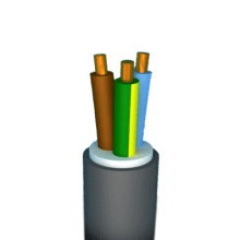 [XVB3G2.5-CCA-R100B] Câble XVB 3G2,5mm² - Bobine de 100 mètres