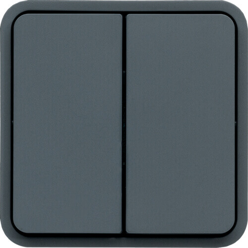 [HAGWNA040] Interrupteur double va-et-vient Cubyko gris - IP55 - Quick connect - Hager