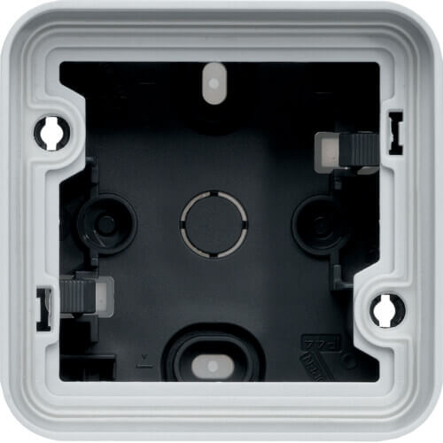 [HAGWNA681] Boîte simple à membranes Cubyko gris - 1 entrée haut / 2 entrées bas - IP55 - Hager
