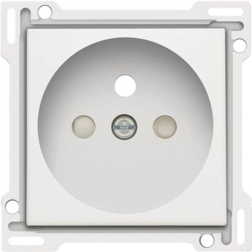 [NIK154-66601] Enjoliveur prise avec terre - White Coated - Niko