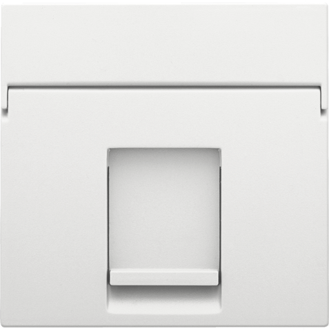 [NIK154-65100] Enjoliveur pour prise informatique RJ45 - Simple - White Coated - Niko