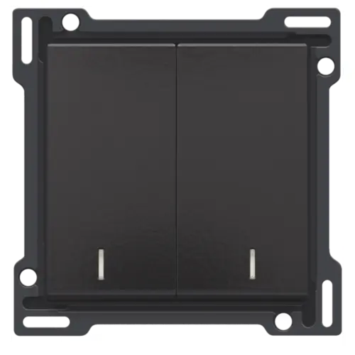 [NIK200-61507] Manette double avec témoins - Piano black coated - Niko