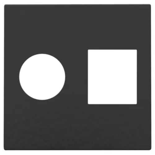 [NIK200-65702] Enjoliveur pour prise TV/RJ45 - Piano black coated - Niko