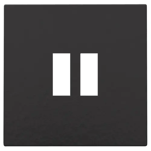 [NIK200-68001] Enjoliveur pour chargeur USB - Double - Piano Black Coated - Niko