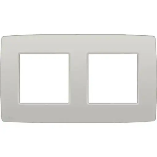 [NIK102-76800] Plaque double horizontale - Entraxe 71mm - Original Light Grey - Niko