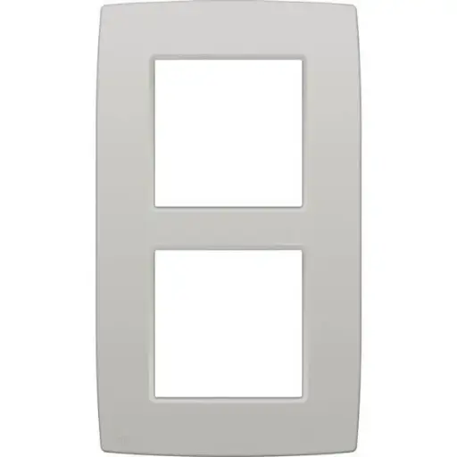[NIK102-76200] Plaque double verticale - Entraxe 60mm - Original Light Grey - Niko