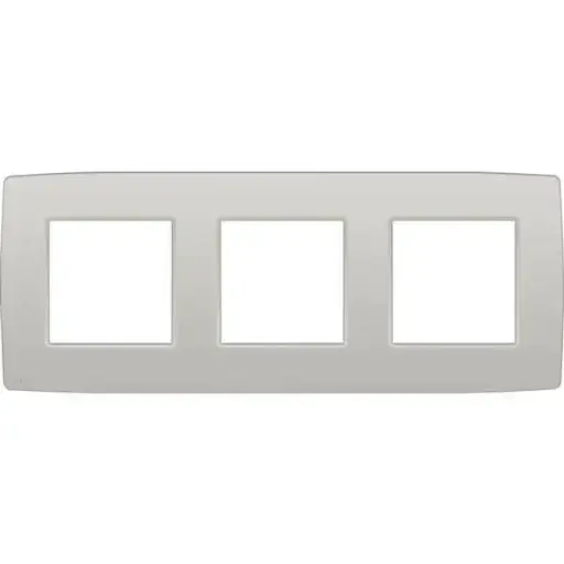 [NIK102-76700] Plaque triple horizontale - Entraxe 71mm - Original Light Grey - Niko
