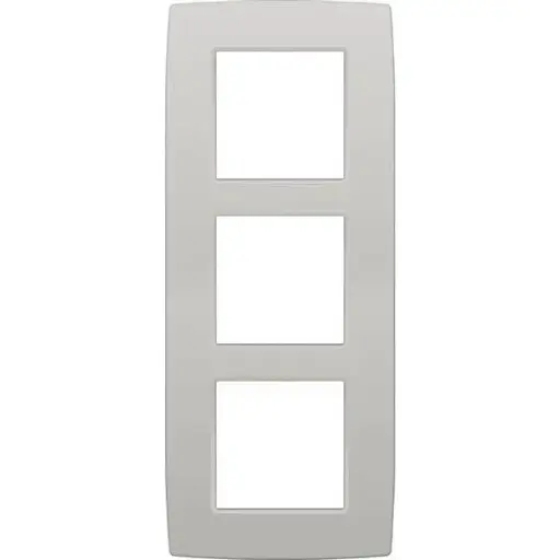 [NIK102-76300] Plaque triple verticale - Entraxe 60mm - Original Light Grey - Niko