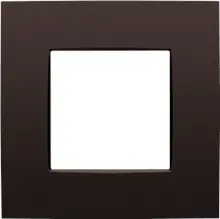 [NIK135-76100] Plaque simple - Intense Dark Brown Coated - Niko