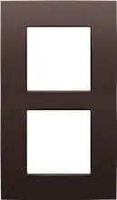 [NIK135-76200] Plaque double verticale - Entraxe 60mm - Intense Dark Brown Coated - Niko