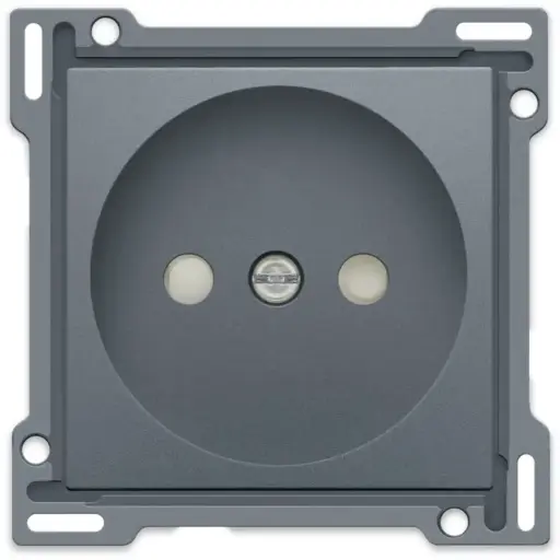 [NIK220-66501] Enjoliveur prise sans terre - Steel grey coated - Niko